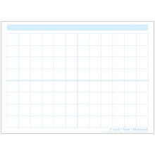Ashley Productions Smart Poly Single -sidet Postermat Pals Space Savers 1 """" Grid Blocks 13 """" X 9.5 """"