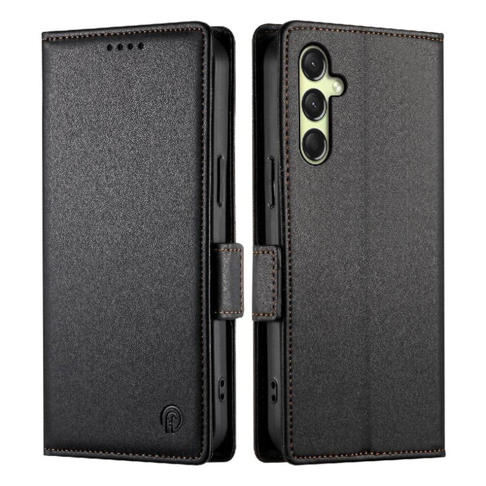 (Black) Flip Case Compatible With Samsung Galaxy A16 Flip Business Wallet Card Slots Daily Use Black 764549333998