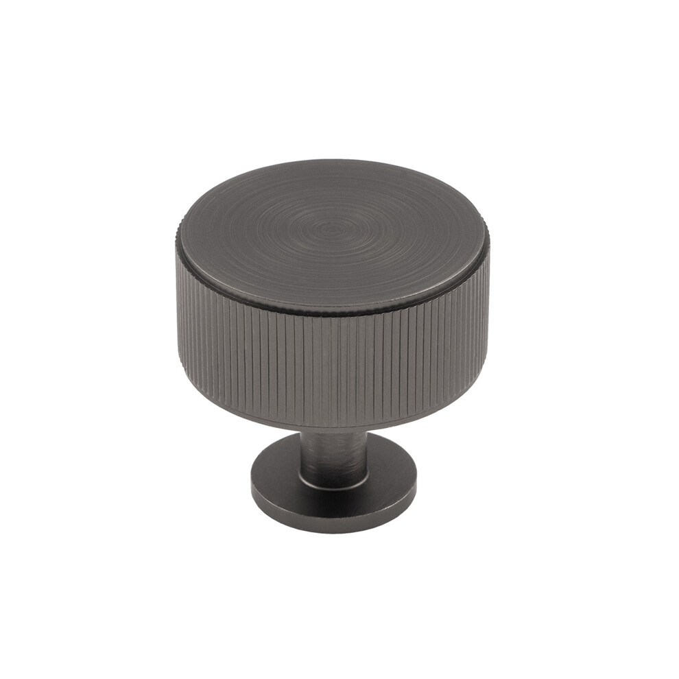 (35Mm Knob) Anthracite Reeded Cabinet Knobs 18Mm 320Mm Handles 5056767302180