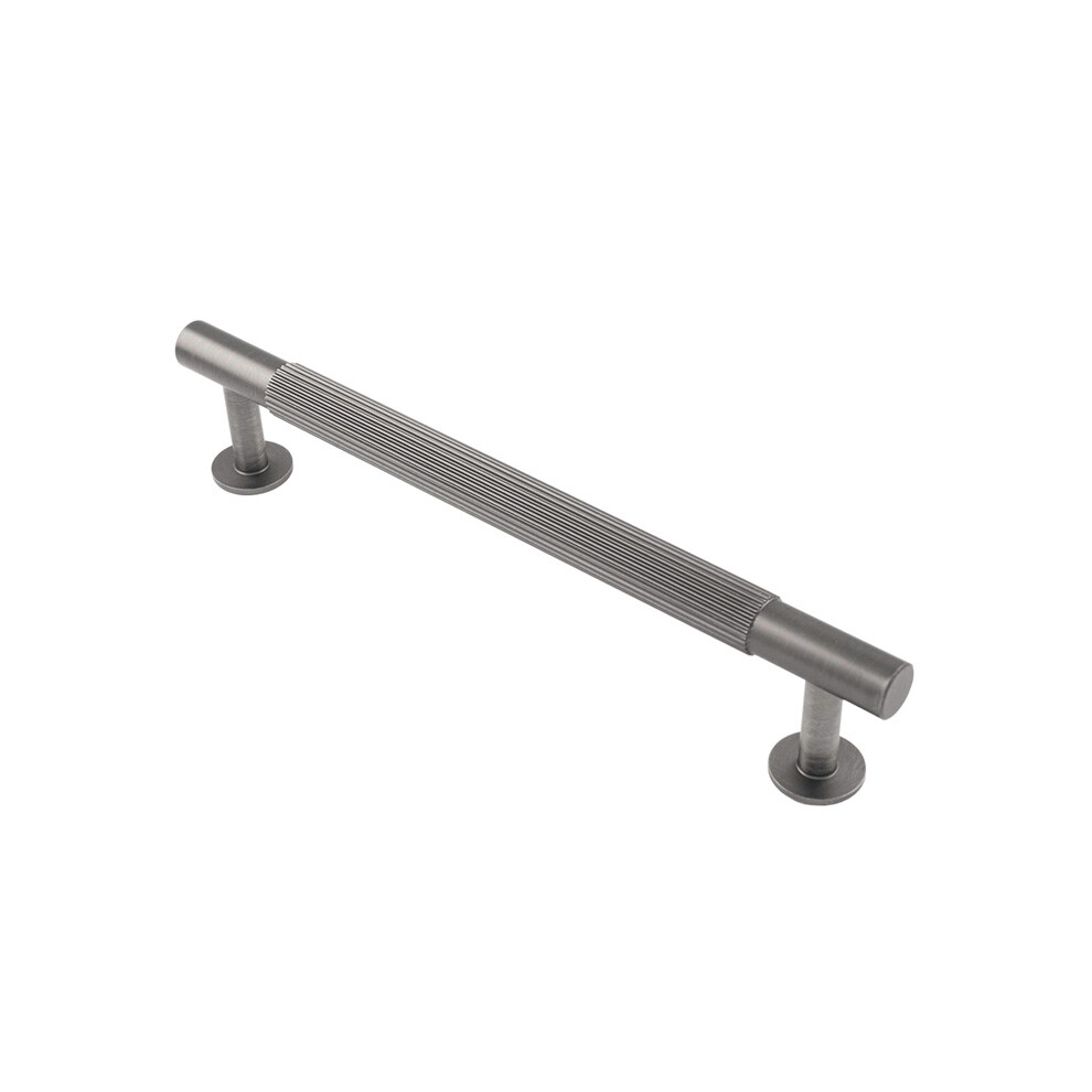 (160Mm Handle) Anthracite Reeded Cabinet Knobs 18Mm 320Mm Handles 5056767302203