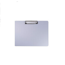 Officemate Aluminiumbeschichtetes Kunststoff-Klemmbrett, Querformat, 11 x 8,5, Low-Profile-Clip, Silber (83028)