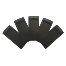 HERF Kunststoff-Klemmbrett zum Befestigen von Speisekarten oder Aufbewahrungspapieren, 10,2 x 22,9 cm, 5er-Pack (schwarz)