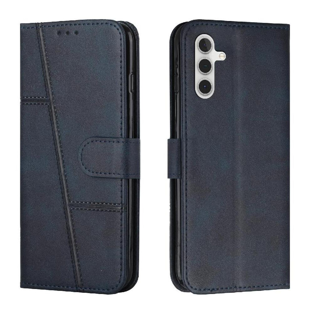 (Blue) Flip Case Compatible With Samsung Galaxy A16 Side Buckle Pu Leather Full Protection Kickstand Card Insertion Blue 764549334940