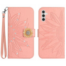 (Pink) Case Compatible with Samsung Galaxy A16 5g Pu Leather Flip Cover Shockproof Tpu Shell Card Holder Flip Wallet Credit Card