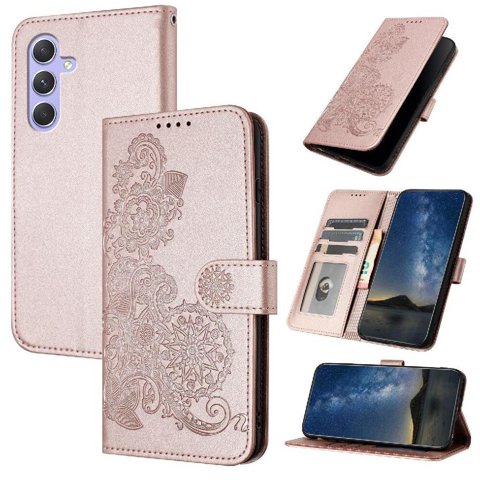 (Pink) Flip Case Compatible With Samsung Galaxy A16 Flip Folio Book Kickstand Protective With Card Slot Stand Pu Leather Magnetic Closure Pink 764549337439