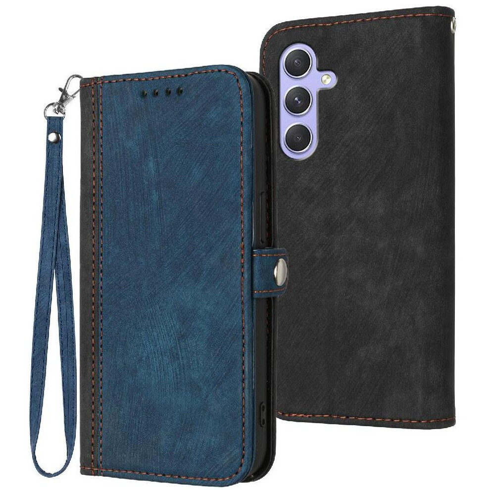 (Blue) Case Compatible With Samsung Galaxy A16 Flip Folio Book Pu Leather Magnetic Closure With Card Slot Stand Kickstand Protective Wallet Blue 764549337965