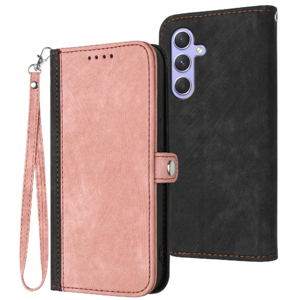 (Pink) Case Compatible With Samsung Galaxy A16 Flip Folio Book Pu Leather Magnetic Closure With Card Slot Stand Kickstand Protective Wallet Pink 764549337972