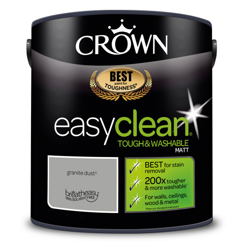 Crown (Granite Dust) Crown Easyclean Matt Emulsion 2.5L 2