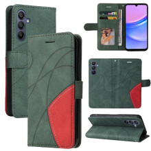(Green) Flip Case Compatible with Samsung Galaxy A16 5g with Card Slot Stand Kickstand Protective Stitching Color Leather Wallet Flip Folio Book
