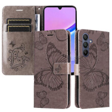 (light gray) Case Compatible with Samsung Galaxy A16 Shockproof Cover Magnetic Cover with Card Slot Stand Pu Leather Flip Kickstand