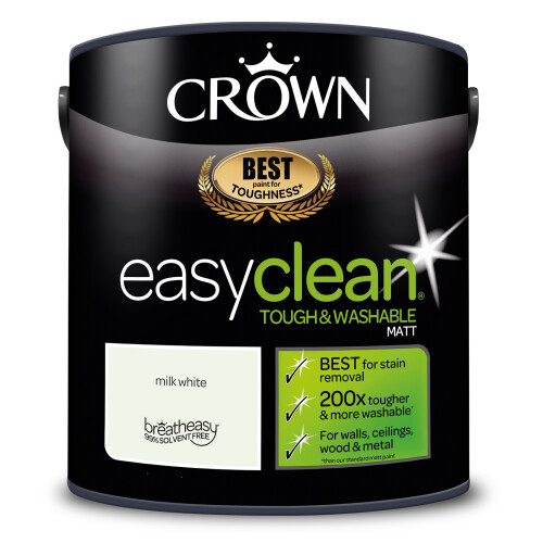 Crown (Milk White) Crown Easyclean Matt Emulsion 2.5L 2