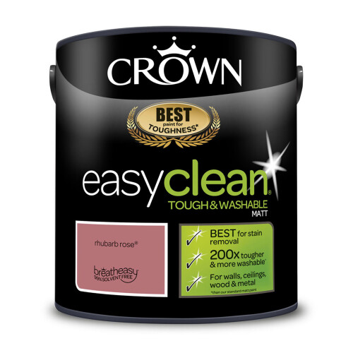 Crown (Rhubarb Rose) Crown Easyclean Matt Emulsion 2.5L 2