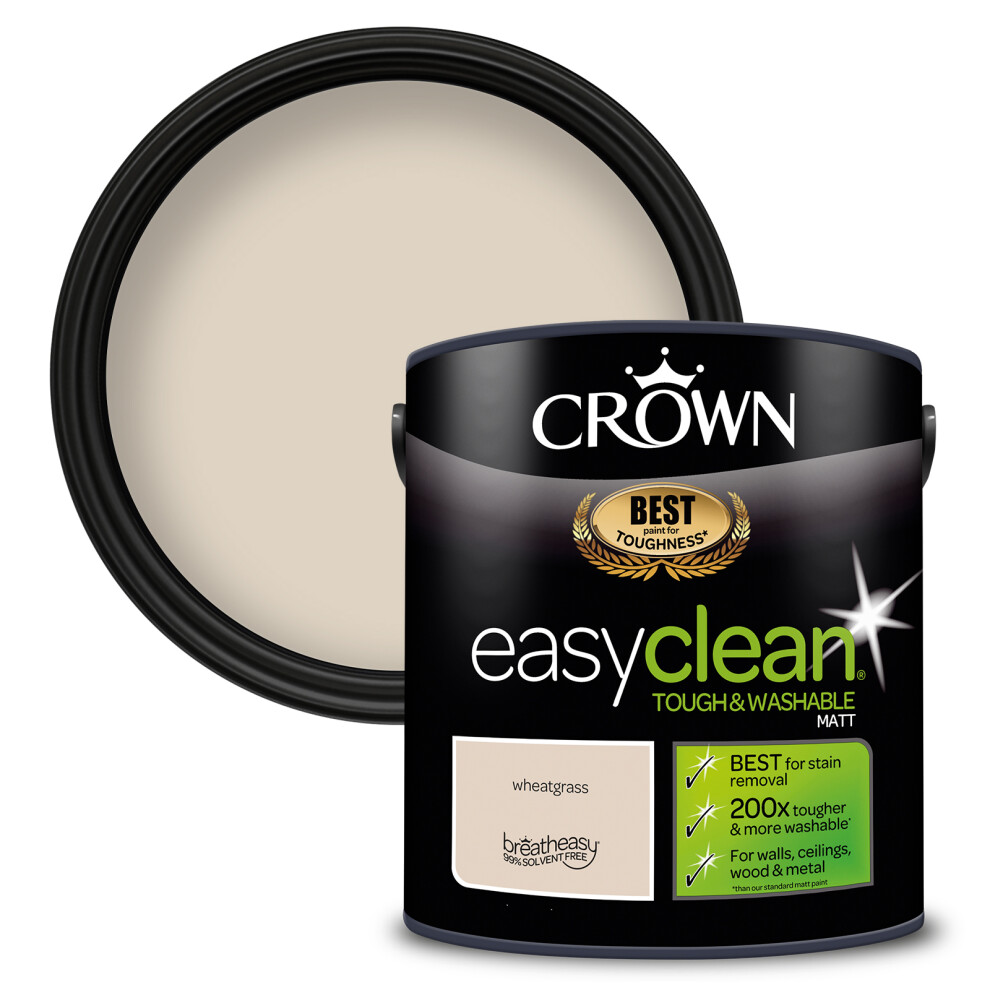 Crown (Wheatgrass) Easyclean Matt Emulsion 2.5L Not,Specified