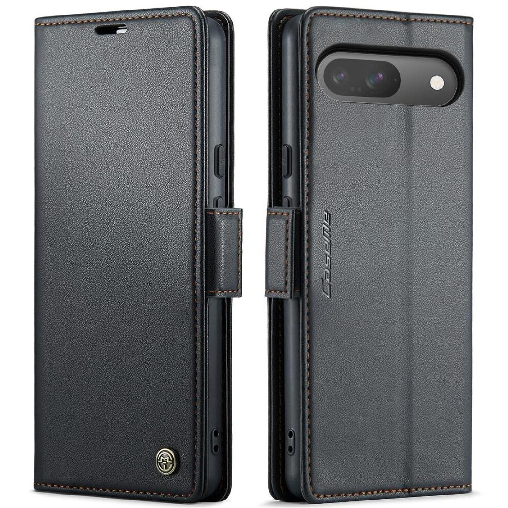 (Black) Caseme Case For Google Pixel 9 Pro Anti Fraud Wallet Case Kickstand Shockproof Case Card Slot Black 764549340224
