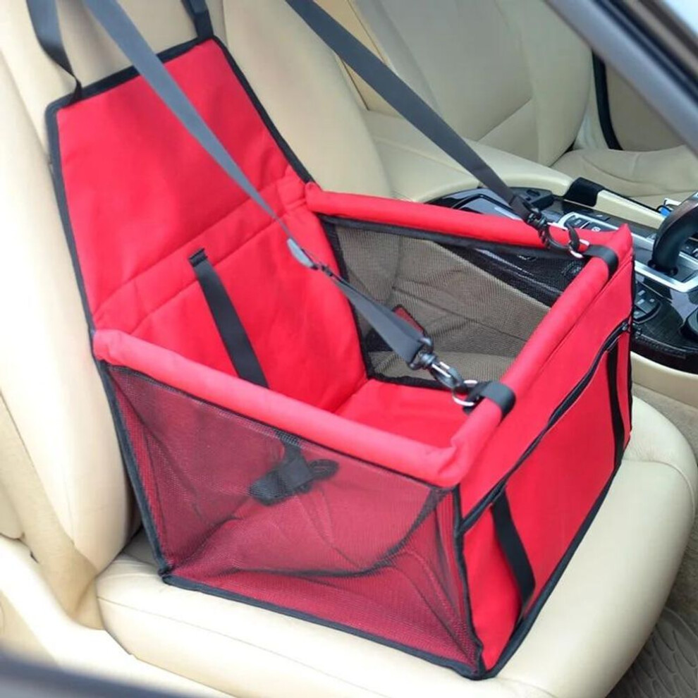 (red, 40x30x25cm) Carrier Dog Car Seat Cover Pet Transport Dog Carrier Car Folding Hammock Pet Carriers Bag For Small  Dogs