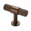 (50mm T-Bar) Antique Brass Cabinet Pull Reeded 1