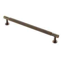 (224mm Handle) Antique Brass Cabinet Pull Reeded