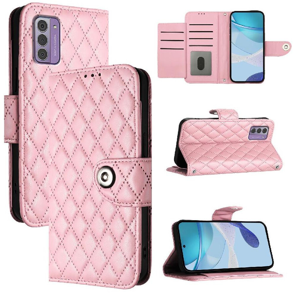 (Purplish ) Case For Nokia G42 Shockproof Stylish Protective Card Holder Wrist Strip Wallet Cover Blue 764549342488