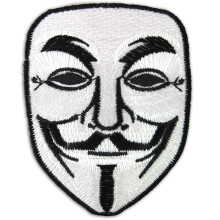 Graphic Dust Vendetta Brodat Fier pe Patch Anonymous Fawkes Guy Mask Halloween Justice Law
