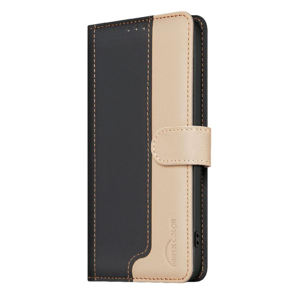 (Black) Flip Case For Nokia G42 Kickstand Shockproof Tpu Inner Shell Flip Folio Rfid Blocking Card Slots Holder Black 764549344413