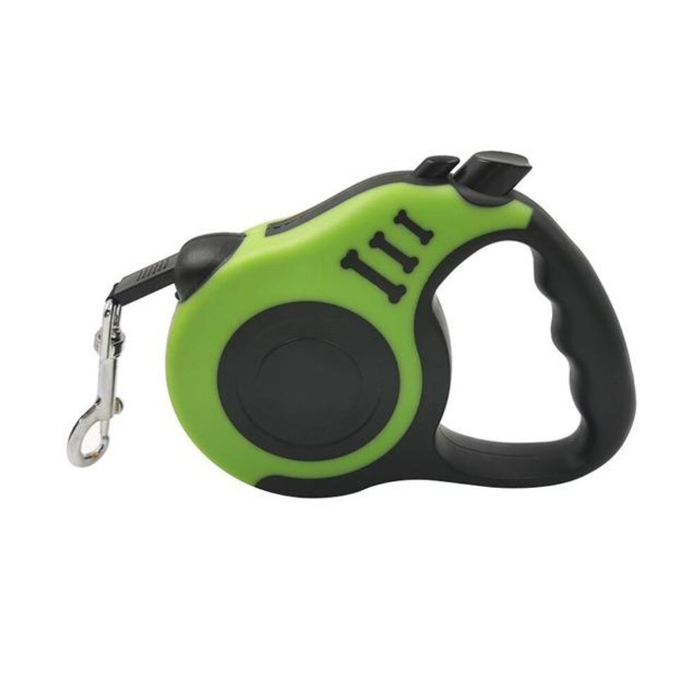 (5M, green) Dog Leash 3m 5m Durable Leash Automatic Retractable Nylon Cat Lead Extension Puppy Walking Running Lead Roulette For