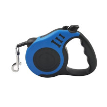 (5M, blue) Dog Leash 3m 5m Durable Leash Automatic Retractable Nylon Cat Lead Extension Puppy Walking Running Lead Roulette For
