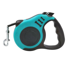 (3M, lake blue) Dog Leash 3m 5m Durable Leash Automatic Retractable Nylon Cat Lead Extension Puppy Walking Running Lead Roulette For