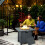 Outsunny Outsunny 40,000 BTU Gas Firepit Table with Protective Cover, Grey 1