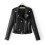 (2XL,Black)Women Biker Jacket 1