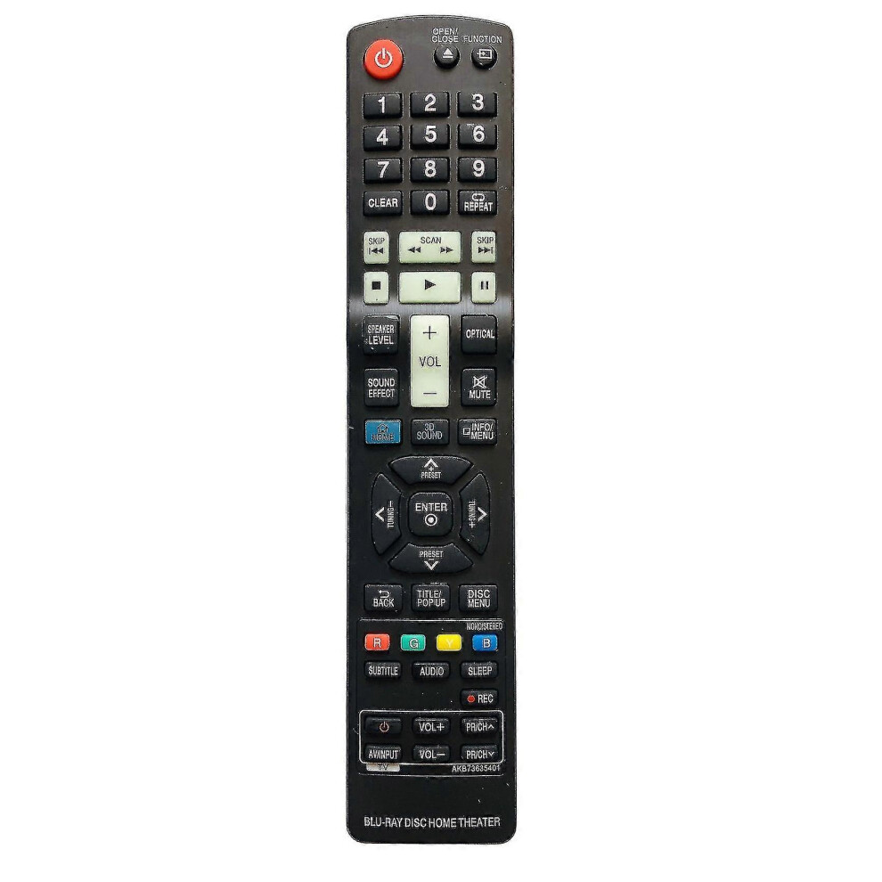 Akb73635401 Remote For Blu-Ray 3D Wireless Combinat Home Remote Unive-image
