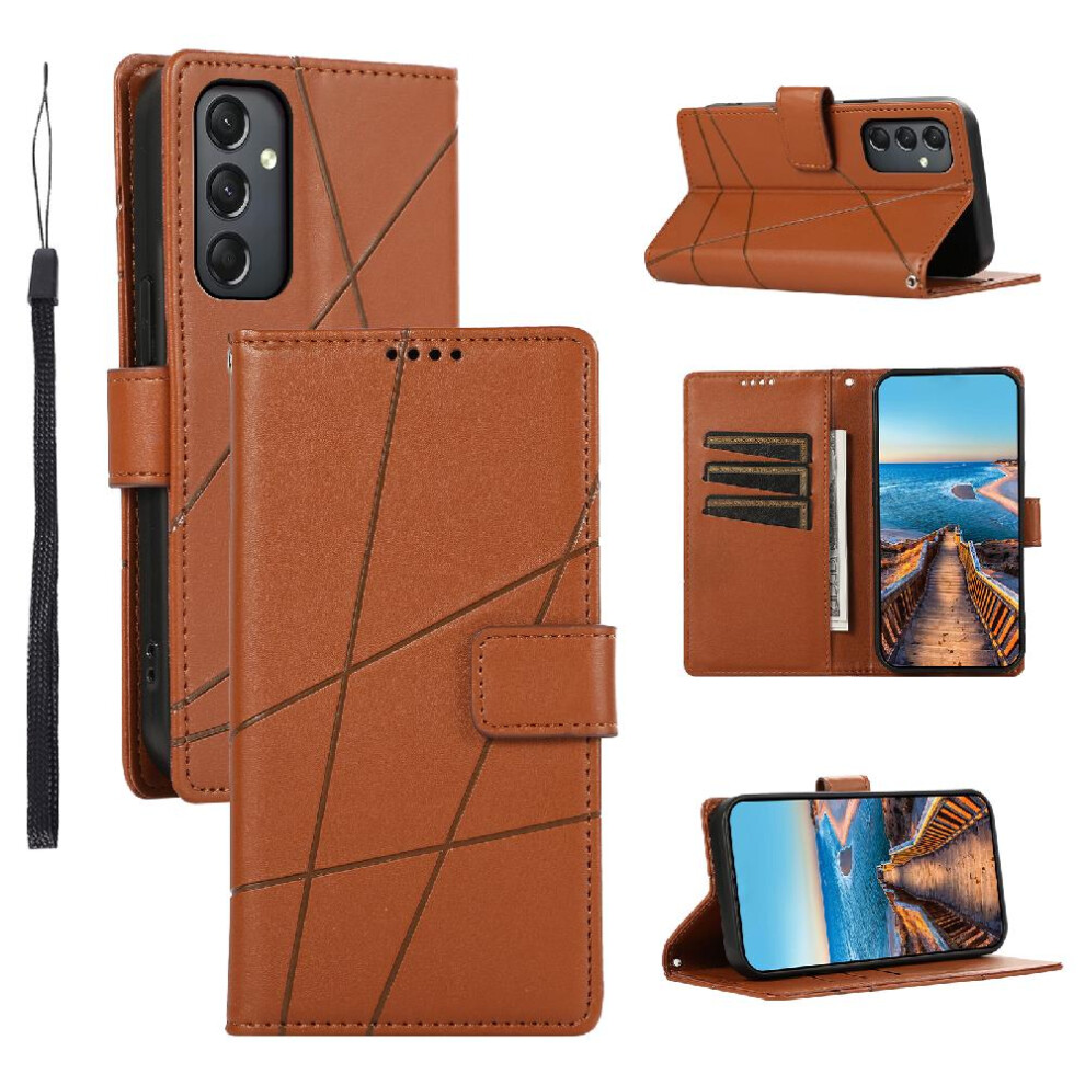 (Brown) Flip Case Compatible With Samsung Galaxy A24 Flip Brown 764549349623