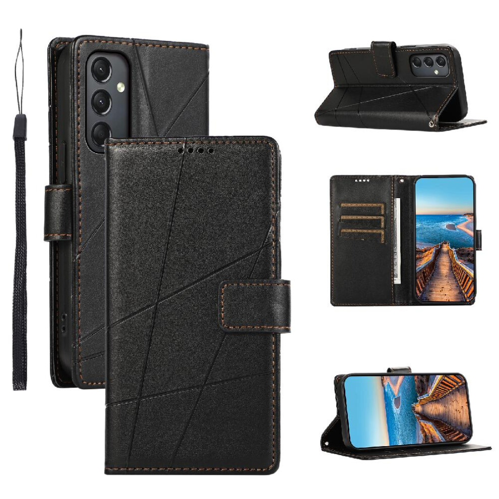 (Black) Flip Case Compatible With Samsung Galaxy A24 Flip Black 764549349609