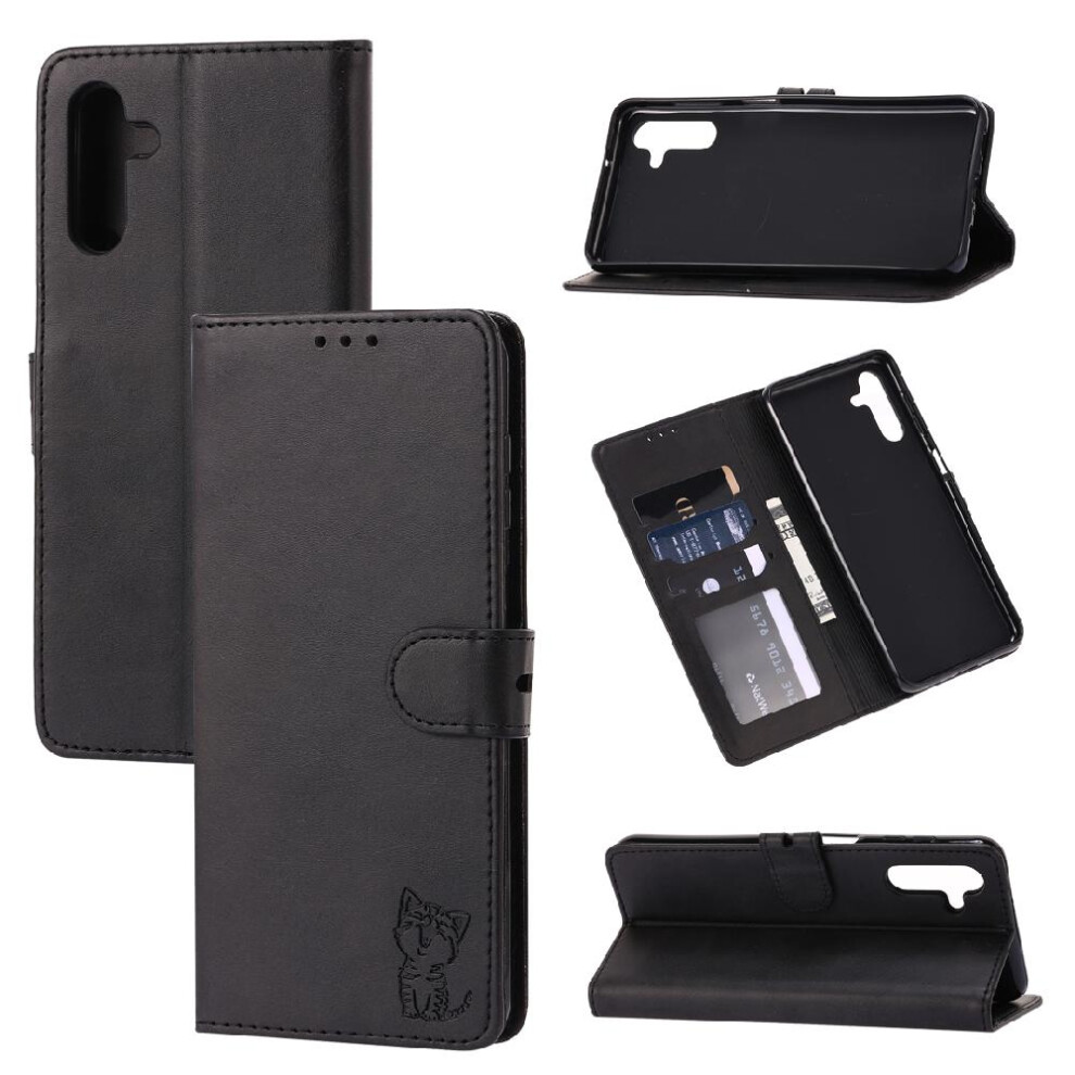 (Black) Wallet Case Compatible With Samsung Galaxy A24 Black 764549349760