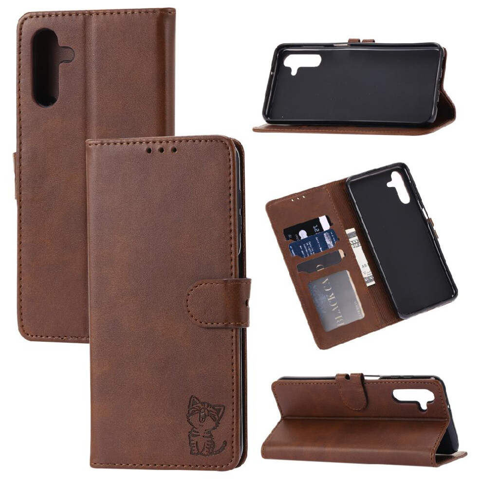 (Brown) Wallet Case Compatible With Samsung Galaxy A24 Brown 764549349746