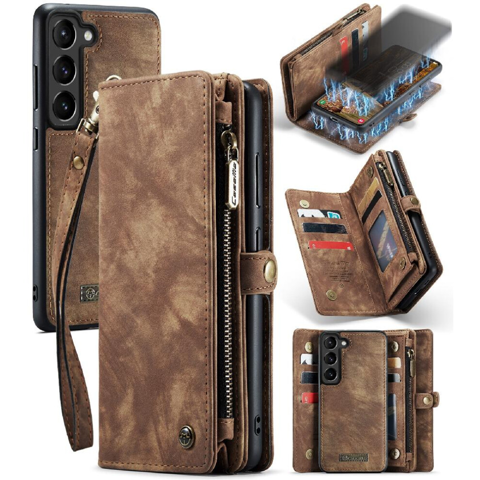 (Brown) Pu Case Compatible With Samsung Galaxy S22 Plus Brown 764549350520