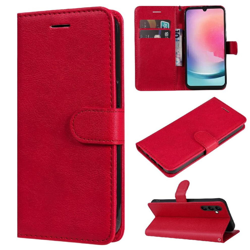 (Red) Flip Case Compatible With Samsung Galaxy A24 Flip Red 764549350643