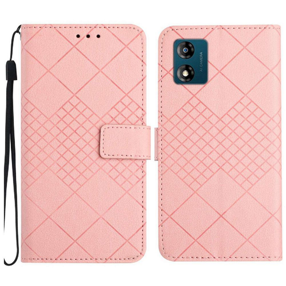 (Pink) Pu Case Compatible With Motorola Moto E13 Flip Pink 764549350957
