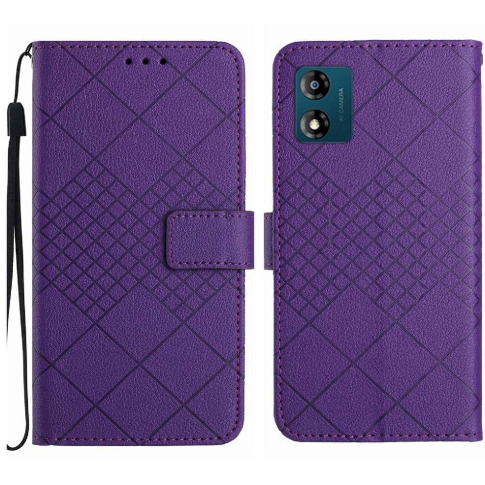 (Purple) Pu Case Compatible With Motorola Moto E13 Flip Purple 764549350933