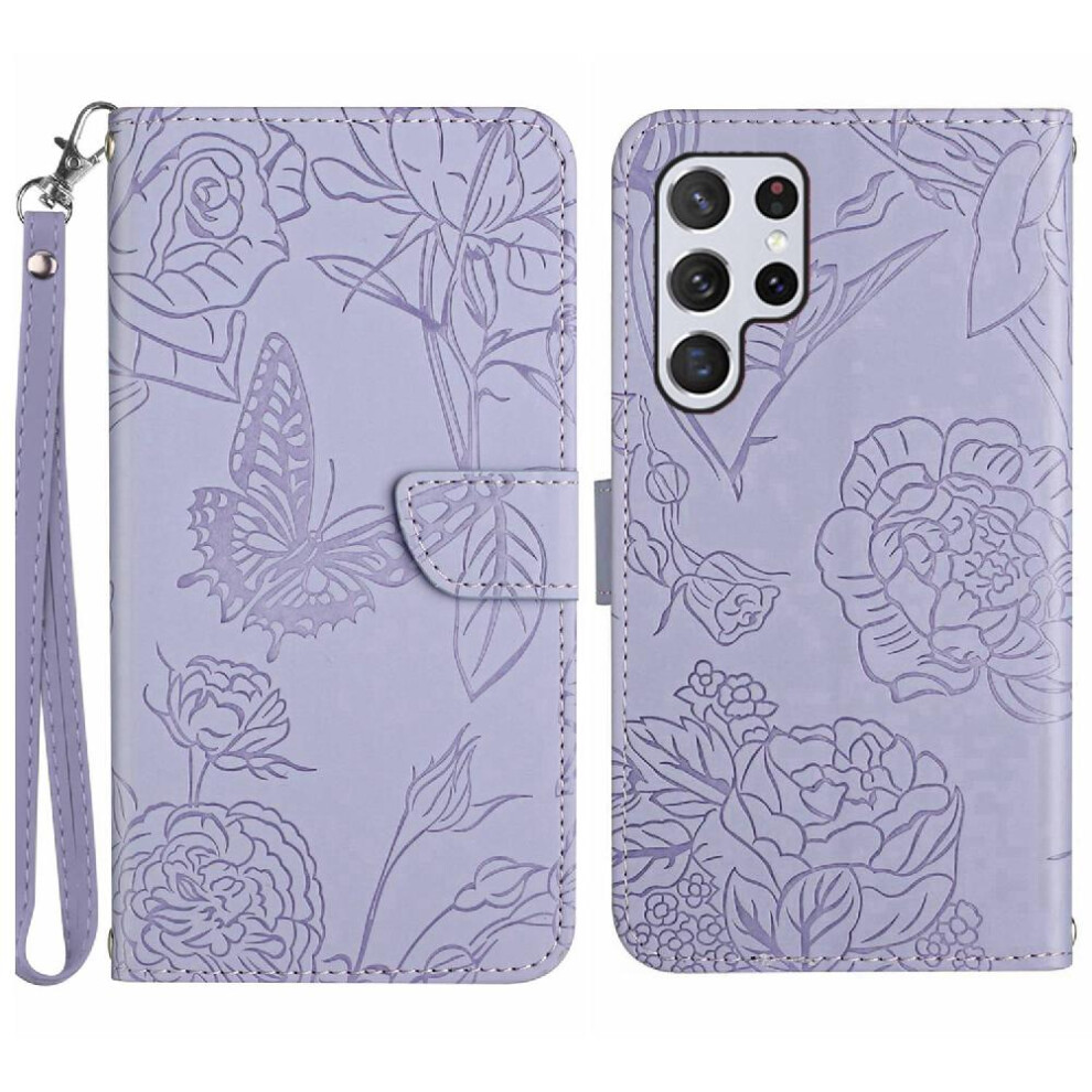 (Purple) Samsung Galaxy S24 Ultra Compatible Pu Case Purple 764549351954