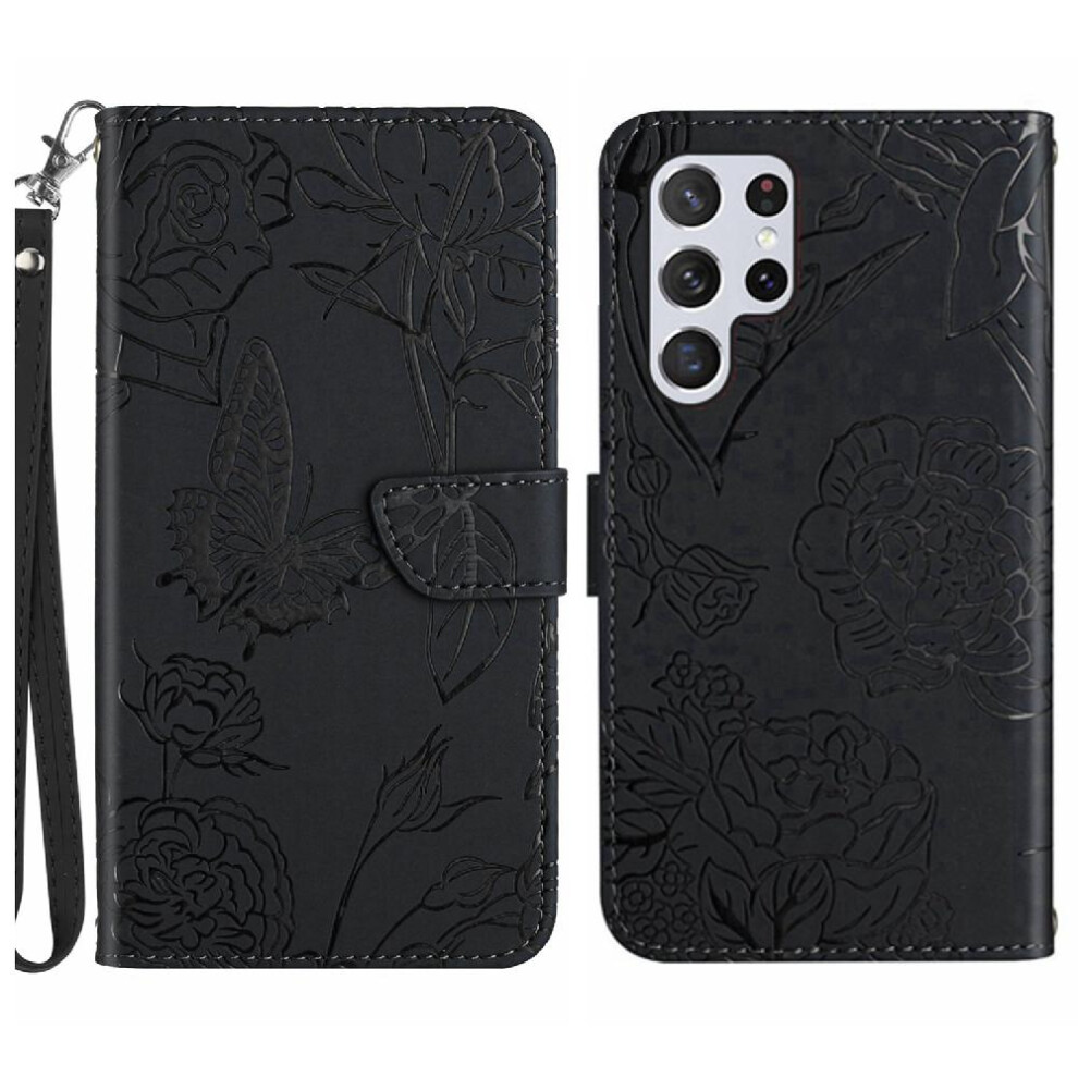 (Black) Samsung Galaxy S24 Ultra Compatible Pu Case Black 764549351961