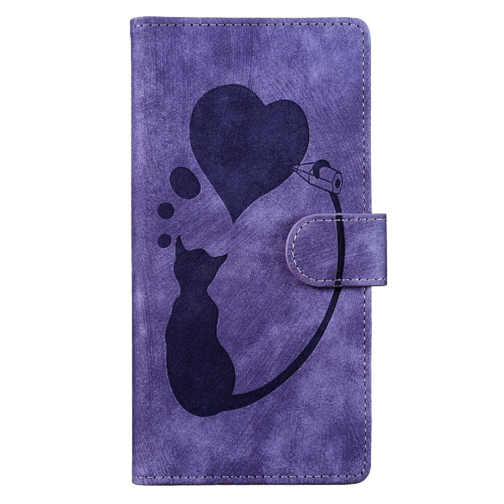 Photos - Case  Flip  Compatible with Cute Cat Flip Wallet(Purple)