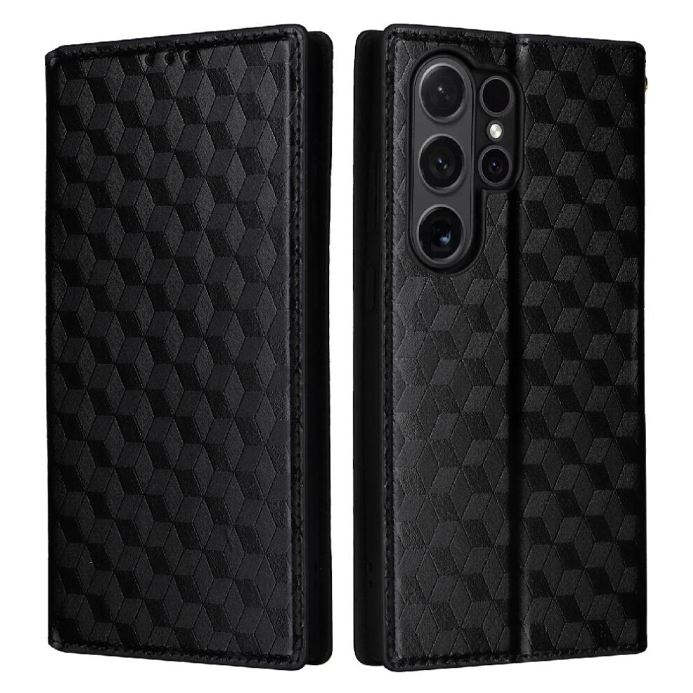 (Black) Pu Case Compatible With Samsung Galaxy S24 Ultra Black 764549352418