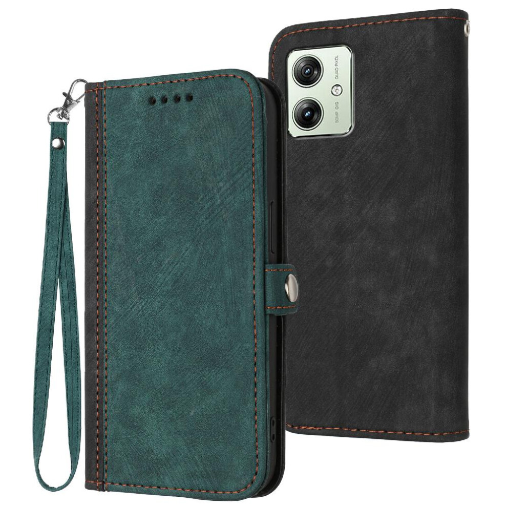 (Green) 5G Pu Case Compatible With Motorola Moto G54 Green 764549352296