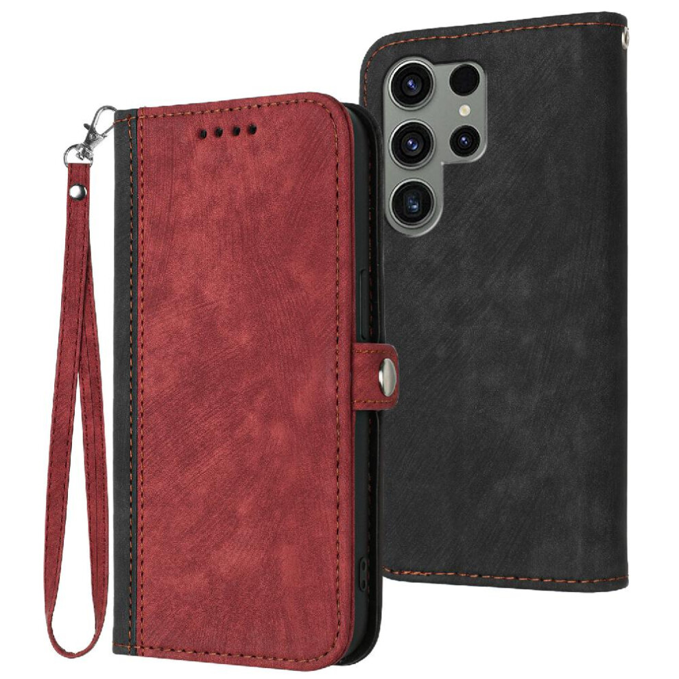 (Red) Pu Case Compatible With Samsung Galaxy S24 Ultra Red 764549352449