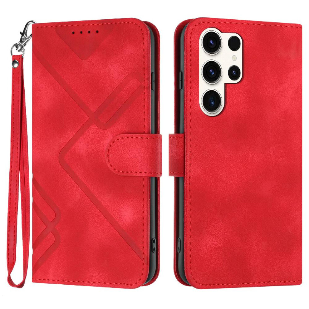 (Red) Pu Case Compatible With Samsung Galaxy S24 Ultra Red 764549352876