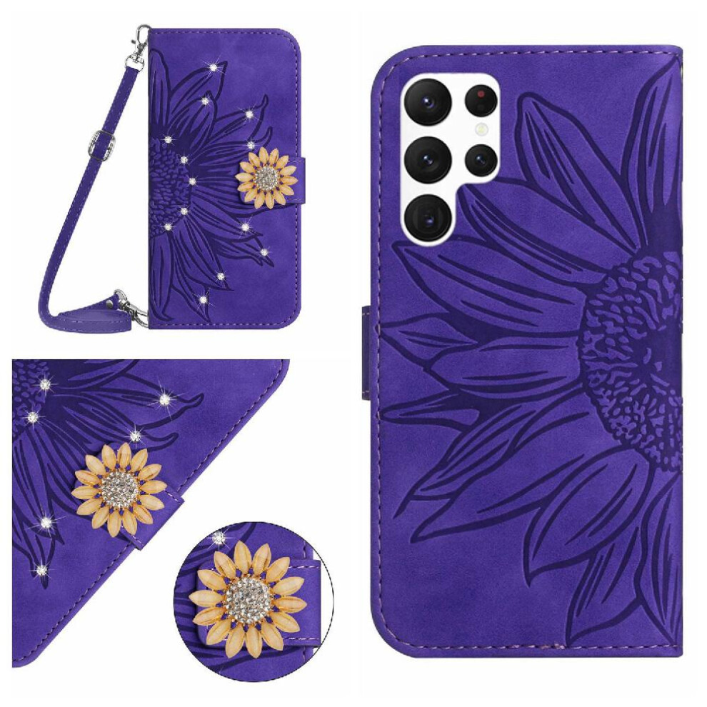 ( Violet) Samsung Galaxy S24 Compatible Wallet Case Dark 764549353187