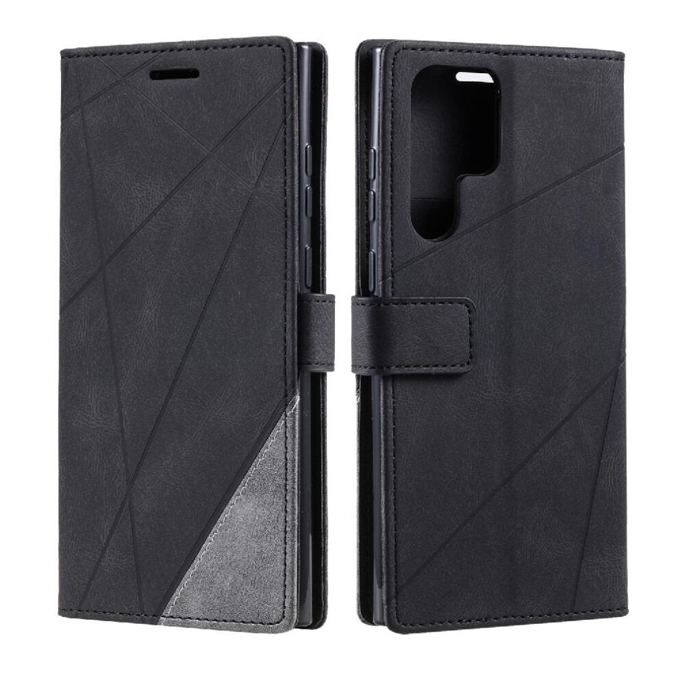 (Black) Samsung Galaxy S24 Ultra Compatible Pu Case Black 764549353217