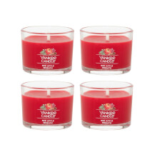 Yankee Candle Semnatura votiva mini lumnare borcan ro?u de mere ro?u parfum natural de soia naturala cu ceara de ceara cu fitil natural din fibr