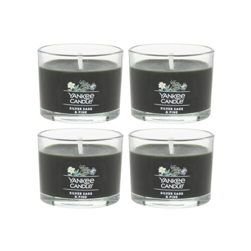 Yankee Candle Yankee Candle Mini Jar, Silver Sage & Pine, 1.3 OZ (4-pack)