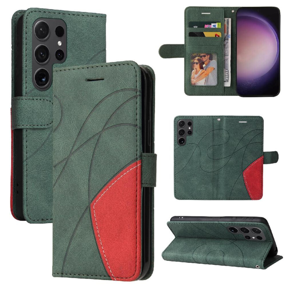 (Green) Pu Case Compatible With Samsung Galaxy S24 Ultra Green 764549353408